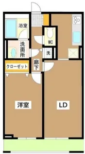 アロンジェ南田中【1階】の間取り