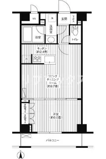 東京都新宿区新宿7【マンション】の間取り