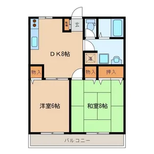 マンションみやび【2階】の間取り
