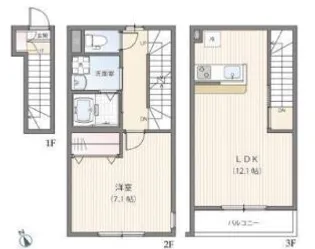 ミハス東大井【2階】の間取り