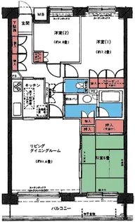 ヴィルヌーブ横浜・港南台【2階】の間取り