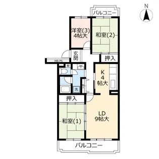 UR金沢シーサイドタウン柴【4階】の間取り