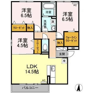 広島県福山市南手城町2【アパート】の間取り