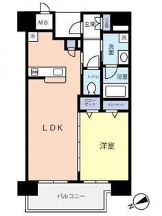 ディアメゾン新白島駅【2階】の間取り