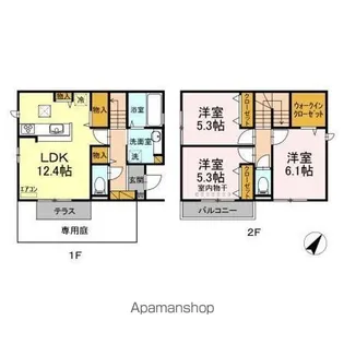千葉県流山市おおたかの森北2【一戸建】の間取り