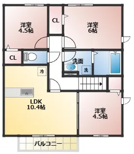 Grand Rise Tsukuba A棟【2階】の間取り