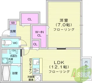 Tree・TopA【1階】の間取り
