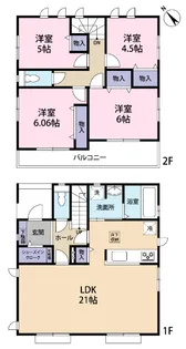 静岡県富士市厚原【一戸建】の間取り