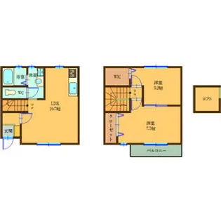 グランドプリマA【1階】の間取り