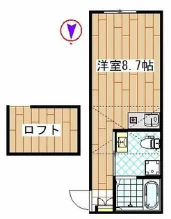 ビームスルック【2階】の間取り