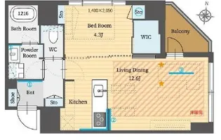 パークルール恵比寿【2階】の間取り