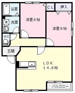 パークメゾン A【2階】の間取り