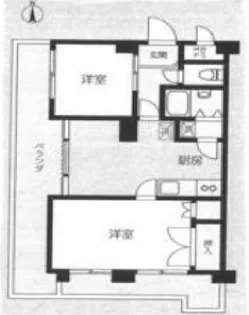 コンチネンタルハイツ御殿山【3階】の間取り