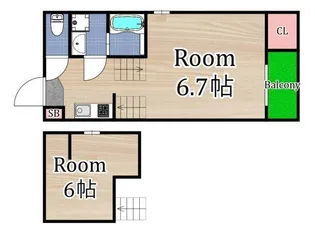 メゾン ベル フルール【1階】の間取り