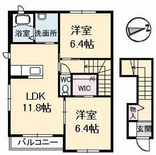 スカイメゾン 12番館【2階】の間取り