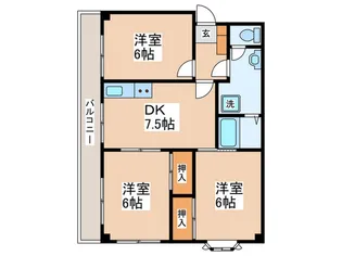 キャピタルイン竹内【1階】の間取り
