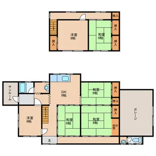 滋賀県長浜市高月町高月【一戸建】の間取り