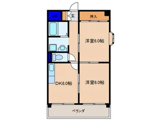 サンクレスト本庄【4階】の間取り