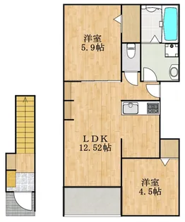 AFC RESIDENCE 豊川伊奈【2階】の間取り