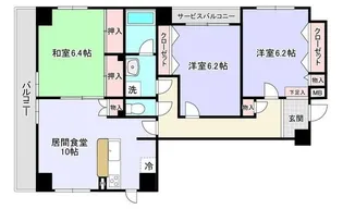 マルソ松が谷【8階】の間取り