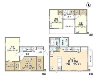 東京都足立区島根2【一戸建】の間取り