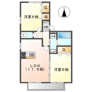 アセーボII【1階】の間取り