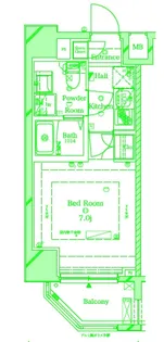 ラフィスタ伊勢佐木長者町駅前ウエスト【8階】の間取り