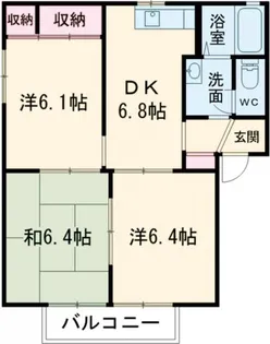 果楽苑 七番館【2階】の間取り