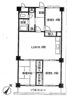 メゾンドール行徳【6階】の間取り