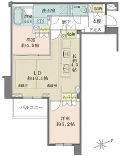 プラウド駒込ディアージュ【3階】の間取り