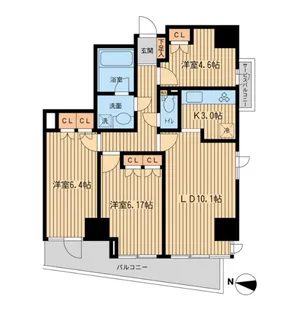 KDXレジデンス千駄木【3階】の間取り
