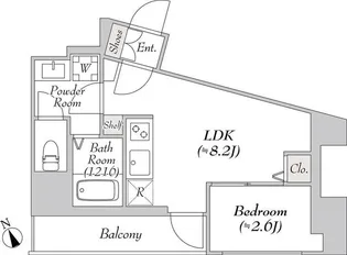 ルミーク根岸【7階】の間取り