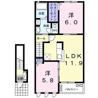 かのやI【2階】の間取り