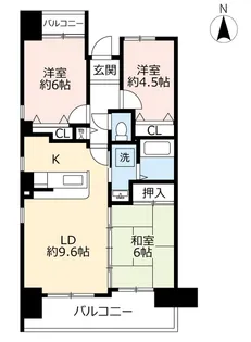 URアーベインルネス片野【11階】の間取り