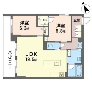 シャーメゾン藤雅庭【3階】の間取り