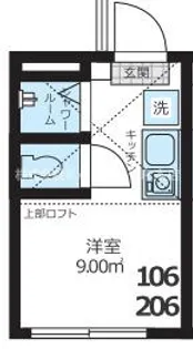 東京都世田谷区駒沢2【アパート】の間取り