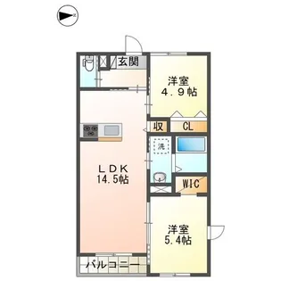エバーリーフ【1階】の間取り