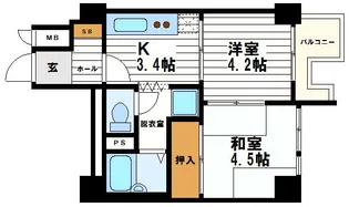 ライオンズマンション東本町第3【10階】の間取り