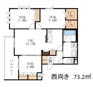 寿ハウス【4階】の間取り
