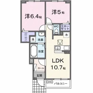 イル ヴェント ヴェルデII【1階】の間取り