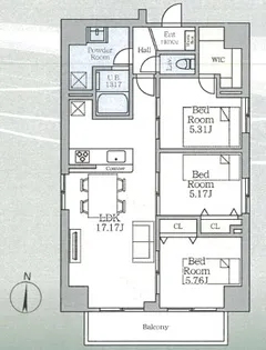 DaiwaグレイスメゾンKameido【6階】の間取り