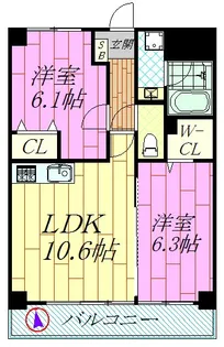 ポルトボヌール【2階】の間取り