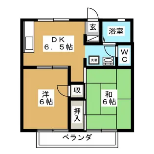 ヤマハハイツ長野I号【1階】の間取り