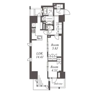 プラウド久屋大通【13階】の間取り