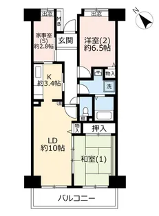 URアーベイン相模原駅前【9階】の間取り
