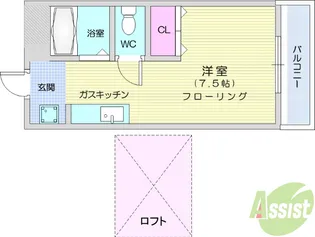 山幸ハイツ【2階】の間取り