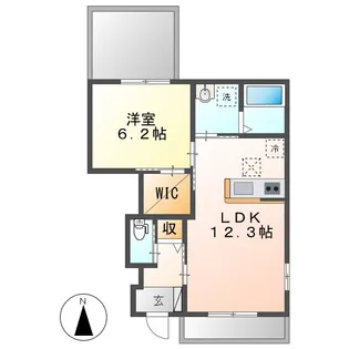 フィオーレY’s【1階】の間取り