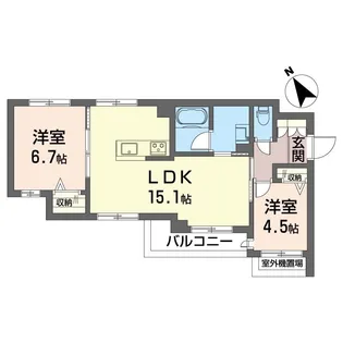 デューウッド C【3階】の間取り