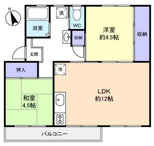 花見川団地7街区18号棟【5階】の間取り
