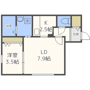 progress東区役所前【2階】の間取り
